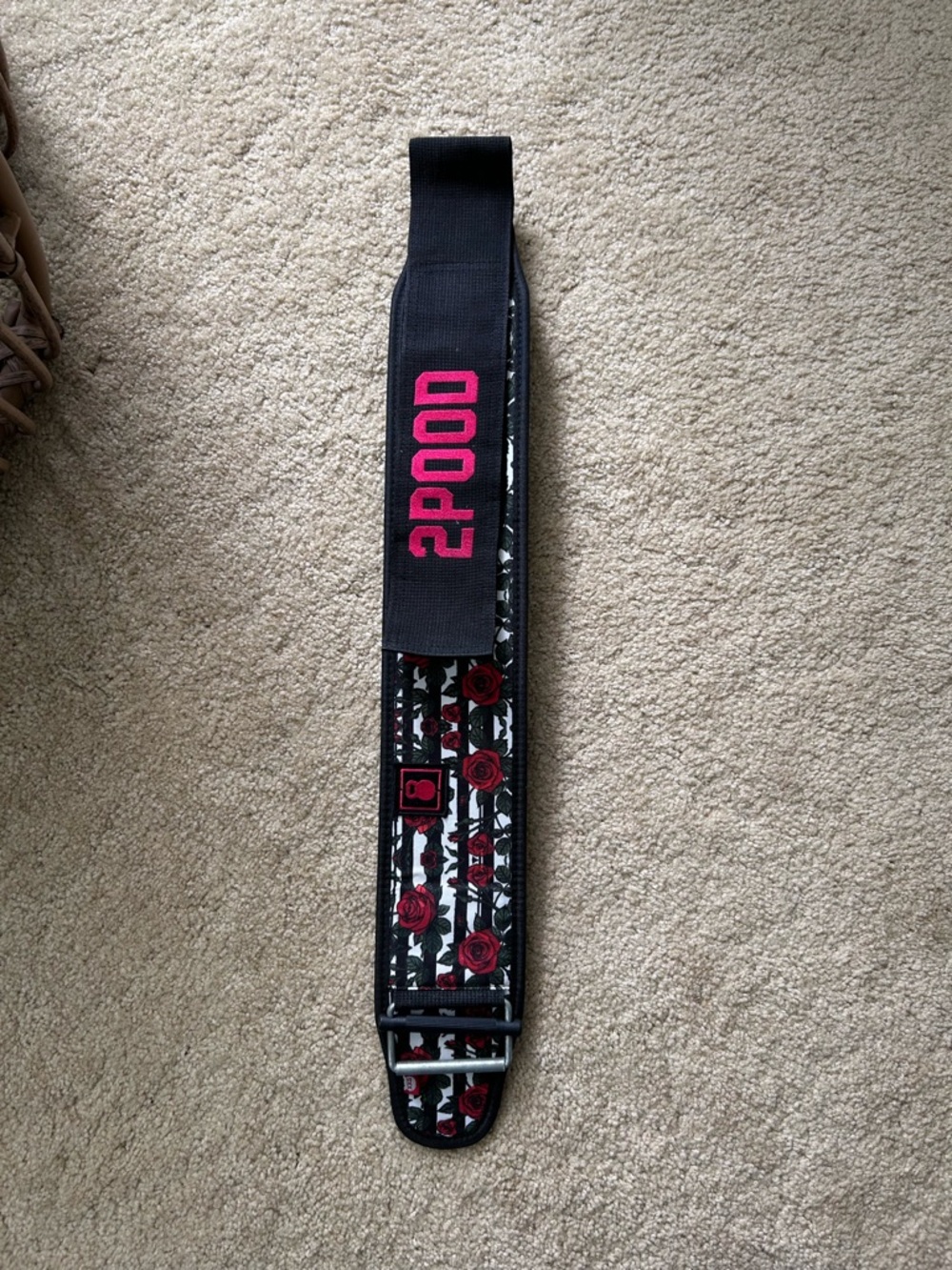 2Pood Weightlifting Belt 4” with Rose Pattern